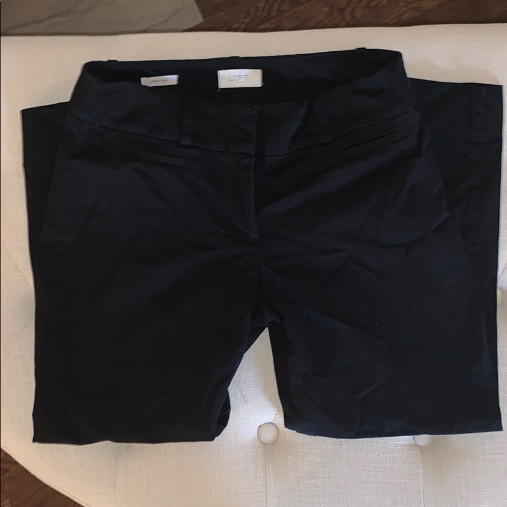Loft black curvy crop pants
